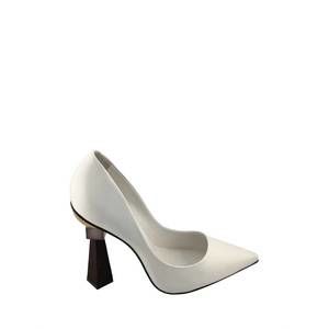 NEW CARRANO anna leather pump heels in white